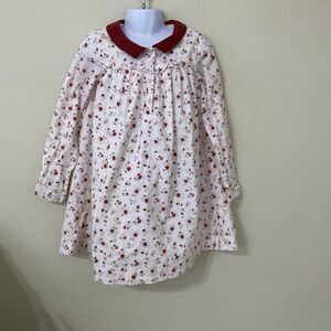 EDGEHILL COLLECTION  Size 6x Floral Dress Long Sleeve neutral colors Peter Pan